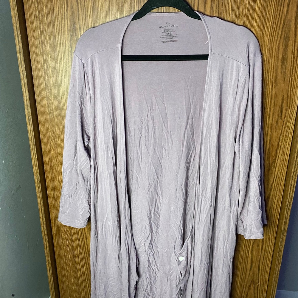 Caden Lane Robe Womens Adult Large Lavender Purple Bamboo Stretch Loungewear